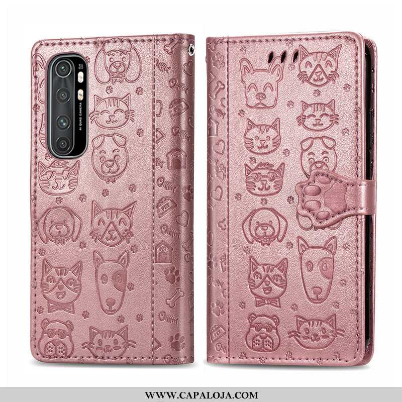 Capas Xiaomi Mi Note 10 Lite Desenho Animado Florais Cordao Telemóvel Rosa, Capa Xiaomi Mi Note 10 L