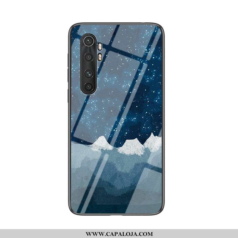 Capas Xiaomi Mi Note 10 Lite Estiloso Feminino Cases Azul Escuro, Capa Xiaomi Mi Note 10 Lite Soft V