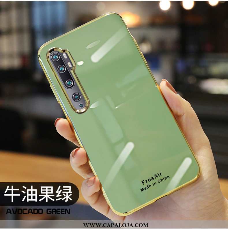 Capas Xiaomi Mi Note 10 Slim Soft Estiloso Telemóvel Verde, Capa Xiaomi Mi Note 10 Tendencia Venda