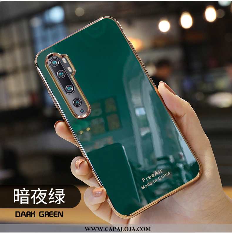 Capas Xiaomi Mi Note 10 Slim Soft Estiloso Telemóvel Verde, Capa Xiaomi Mi Note 10 Tendencia Venda