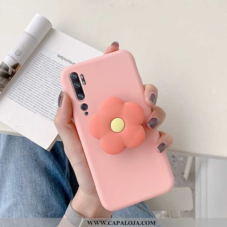 Capas Xiaomi Mi Note 10 Soft Suporte Silicone Rosa, Capa Xiaomi Mi Note 10 Protetoras Online