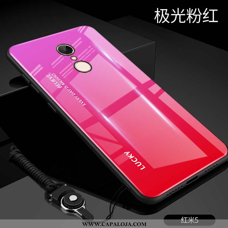 Capas Xiaomi Redmi 5 Slim Vidro Protetoras Cases Vermelho, Capa Xiaomi Redmi 5 Tendencia Promoção