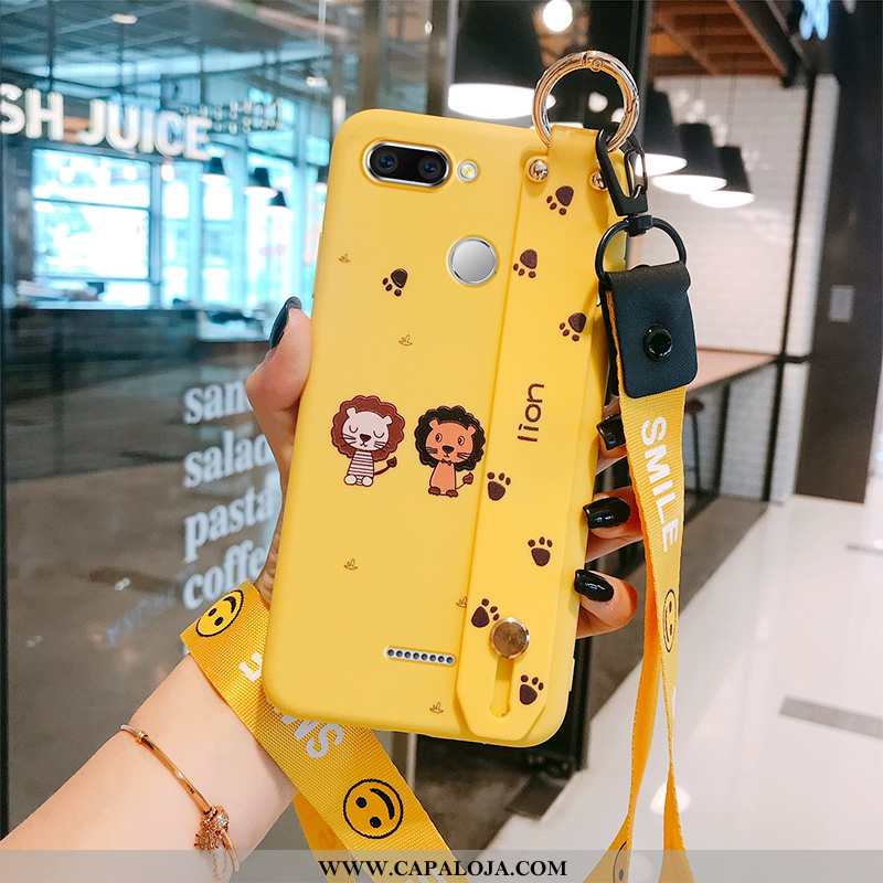 Capas Xiaomi Redmi 6 Bonitos Feminino Antiqueda Silicone Amarelo, Capa Xiaomi Redmi 6 Tendencia Onli