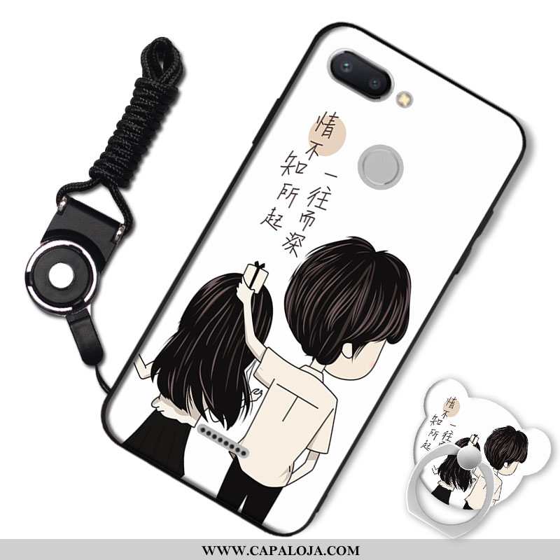 Capas Xiaomi Redmi 6 Cordao Protetoras Minimalista Soft Preto, Capa Xiaomi Redmi 6 Personalizado Ven