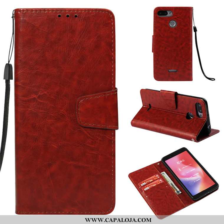 Capas Xiaomi Redmi 6 Couro Antiqueda Vermelha Completa Rosa, Capa Xiaomi Redmi 6 Soft Comprar