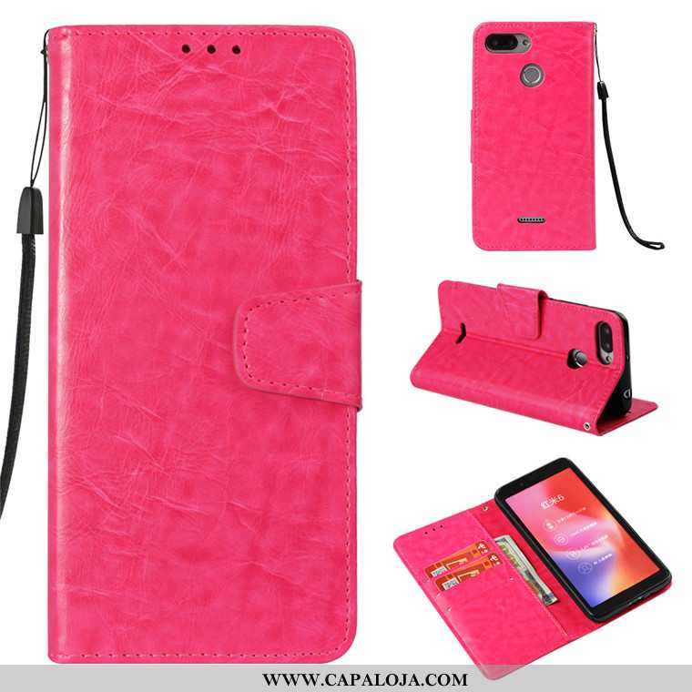 Capas Xiaomi Redmi 6 Couro Antiqueda Vermelha Completa Rosa, Capa Xiaomi Redmi 6 Soft Comprar