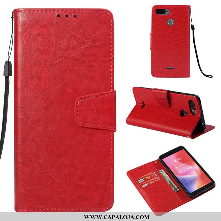 Capas Xiaomi Redmi 6 Couro Antiqueda Vermelha Completa Rosa, Capa Xiaomi Redmi 6 Soft Comprar