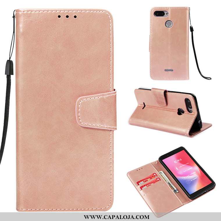 Capas Xiaomi Redmi 6 Couro Antiqueda Vermelha Completa Rosa, Capa Xiaomi Redmi 6 Soft Comprar