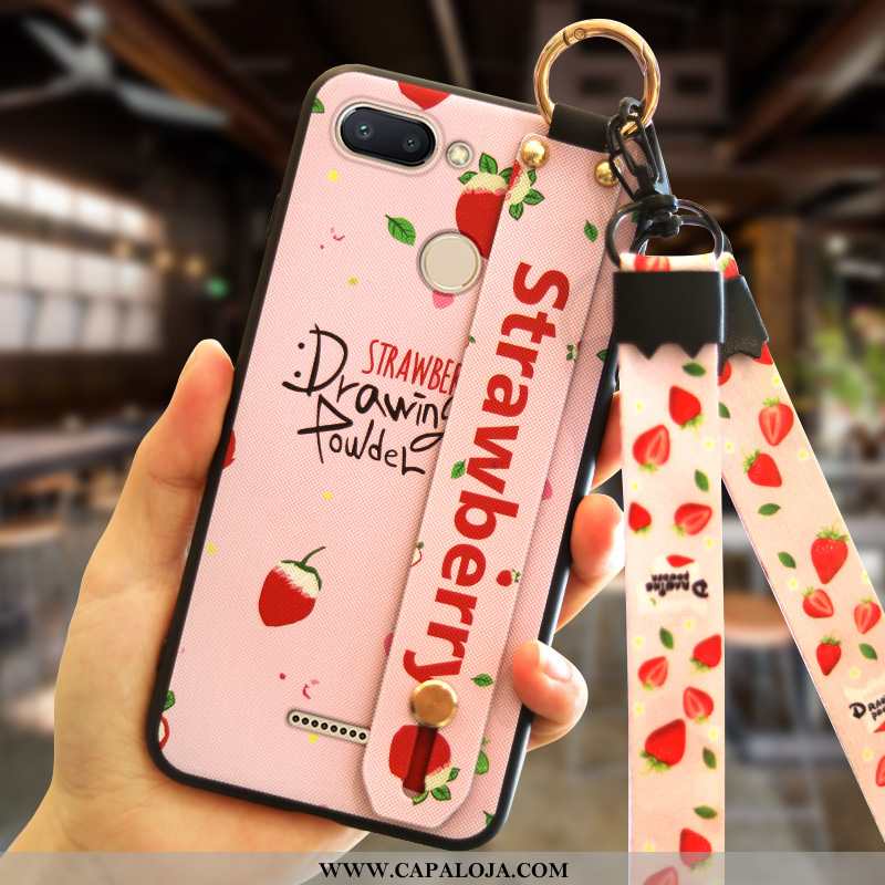 Capas Xiaomi Redmi 6 Criativas Estiloso Telinha Rosa, Capa Xiaomi Redmi 6 Tendencia Barato