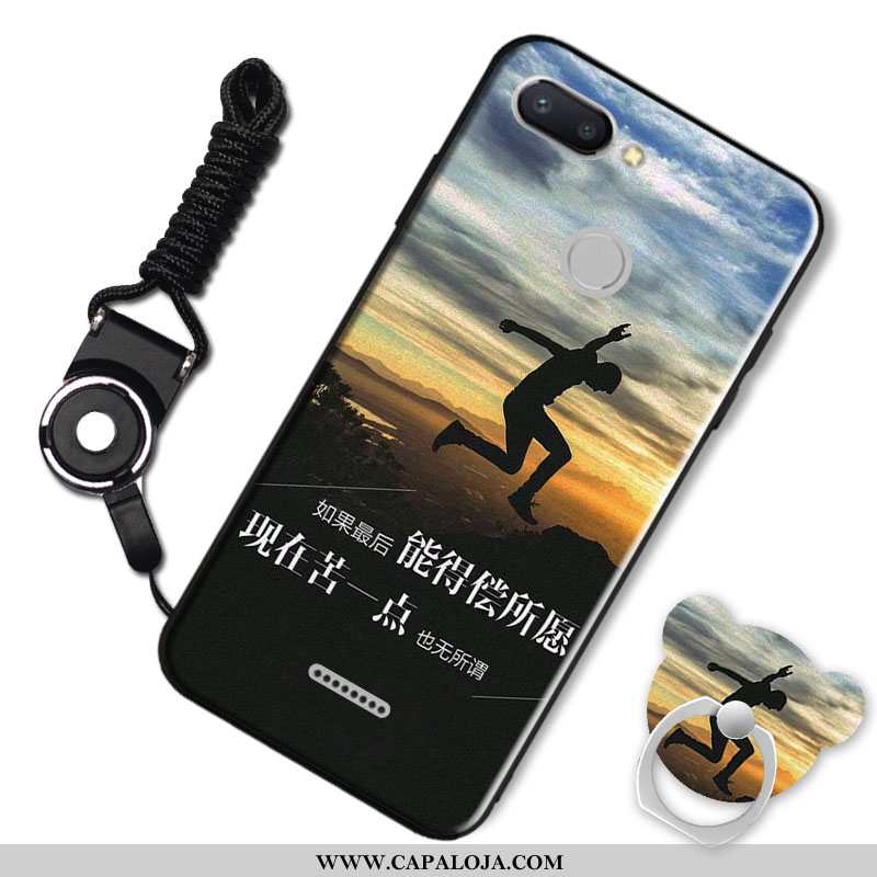 Capas Xiaomi Redmi 6 Criativas Preto Tendencia Malha, Capa Xiaomi Redmi 6 Desenho Animado Baratos