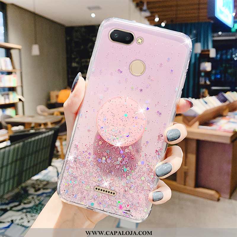 Capas Xiaomi Redmi 6 Fosco Rosa Estilosas Vermelha, Capa Xiaomi Redmi 6 Personalizada Baratos