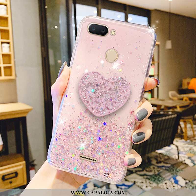 Capas Xiaomi Redmi 6 Fosco Rosa Estilosas Vermelha, Capa Xiaomi Redmi 6 Personalizada Baratos