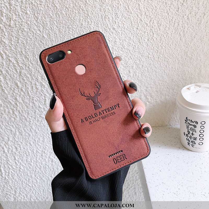 Capas Xiaomi Redmi 6 Protetoras Telinha Feminino Slim Castanho, Capa Xiaomi Redmi 6 Silicone Promoçã