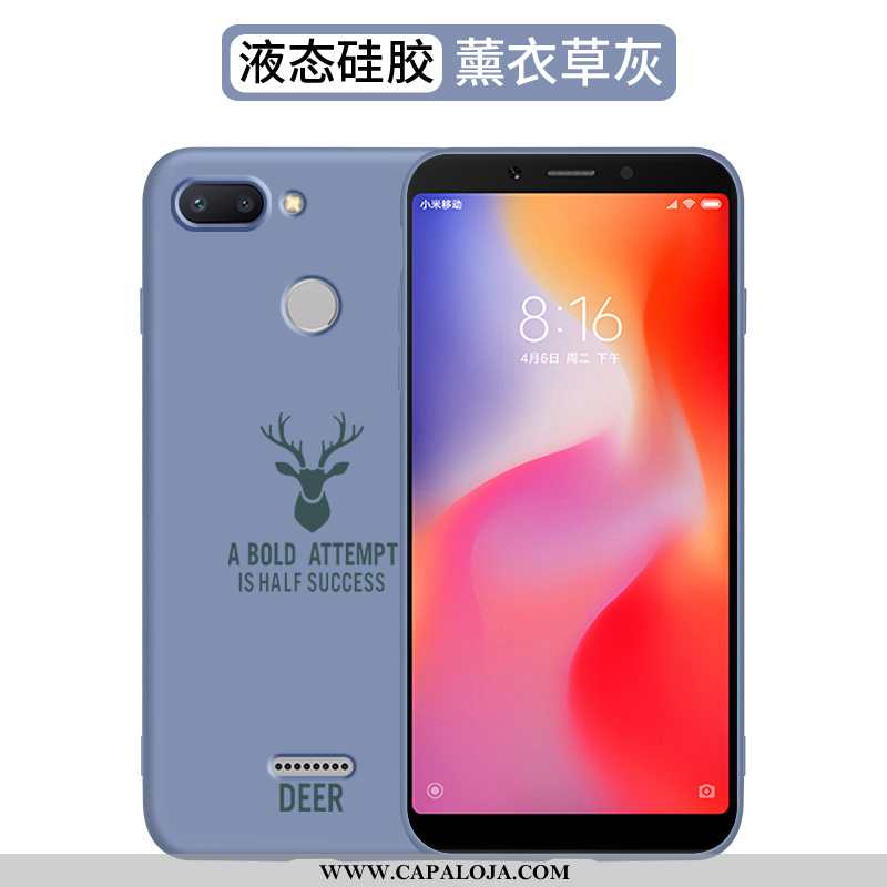 Capas Xiaomi Redmi 6 Silicone Cases Masculino Antiqueda Vermelho, Capa Xiaomi Redmi 6 Estiloso Barat