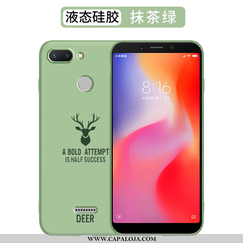 Capas Xiaomi Redmi 6 Silicone Cases Masculino Antiqueda Vermelho, Capa Xiaomi Redmi 6 Estiloso Barat