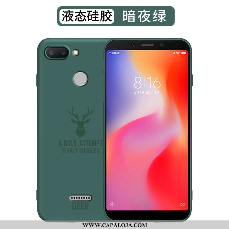 Capas Xiaomi Redmi 6 Silicone Cases Masculino Antiqueda Vermelho, Capa Xiaomi Redmi 6 Estiloso Barat