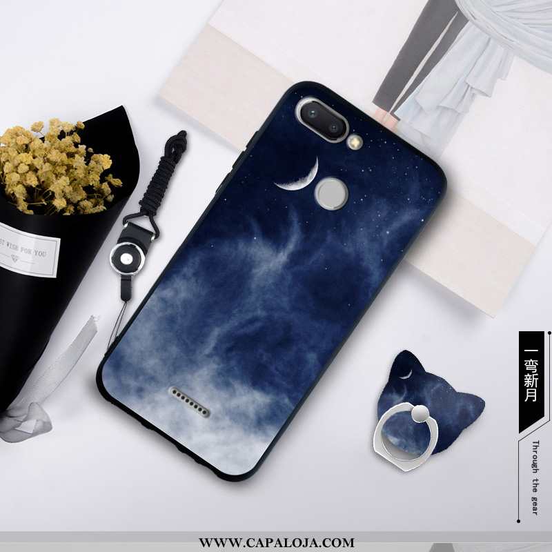 Capas Xiaomi Redmi 6 Silicone Personalizada Telemóvel Soft Azul, Capa Xiaomi Redmi 6 Fosco Promoção