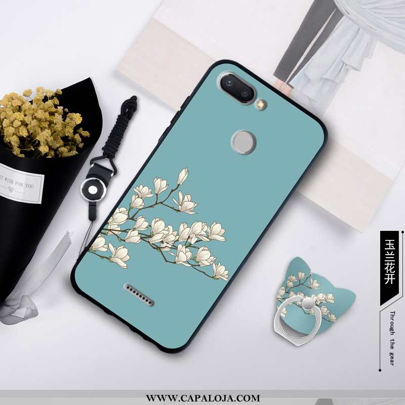 Capas Xiaomi Redmi 6 Silicone Personalizada Telemóvel Soft Azul, Capa Xiaomi Redmi 6 Fosco Promoção