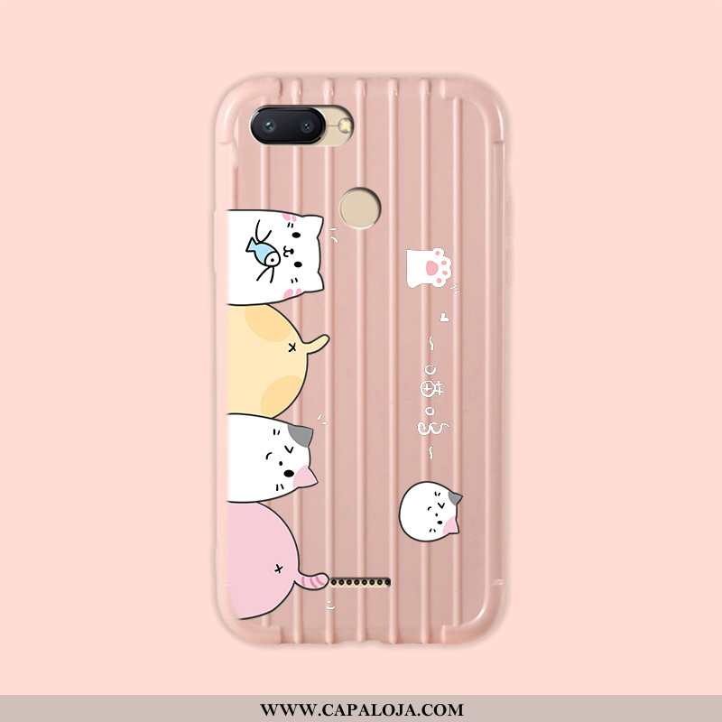 Capas Xiaomi Redmi 6 Slim Vermelha Pintado Soft Branco, Capa Xiaomi Redmi 6 Tendencia Barato