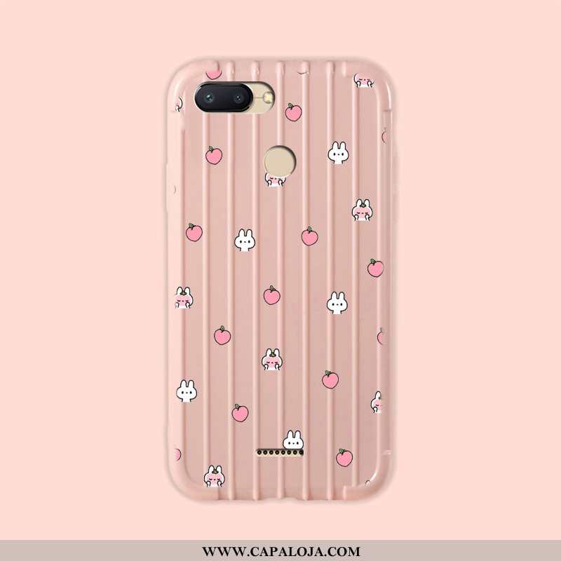 Capas Xiaomi Redmi 6 Slim Vermelha Pintado Soft Branco, Capa Xiaomi Redmi 6 Tendencia Barato