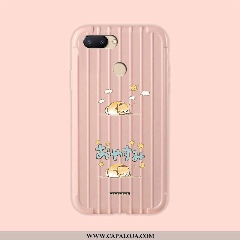 Capas Xiaomi Redmi 6 Slim Vermelha Pintado Soft Branco, Capa Xiaomi Redmi 6 Tendencia Barato