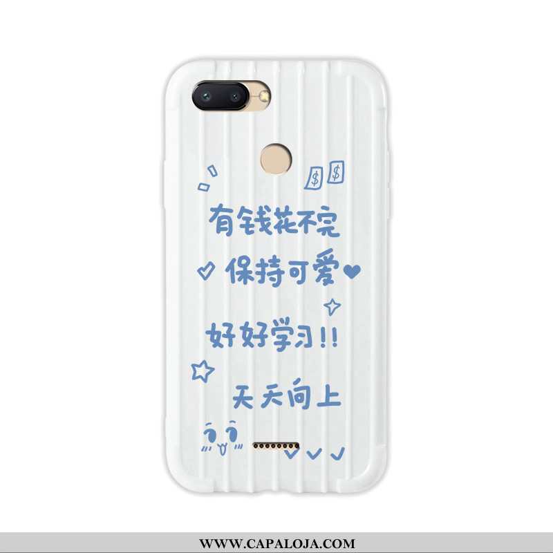 Capas Xiaomi Redmi 6 Slim Vermelha Pintado Soft Branco, Capa Xiaomi Redmi 6 Tendencia Barato