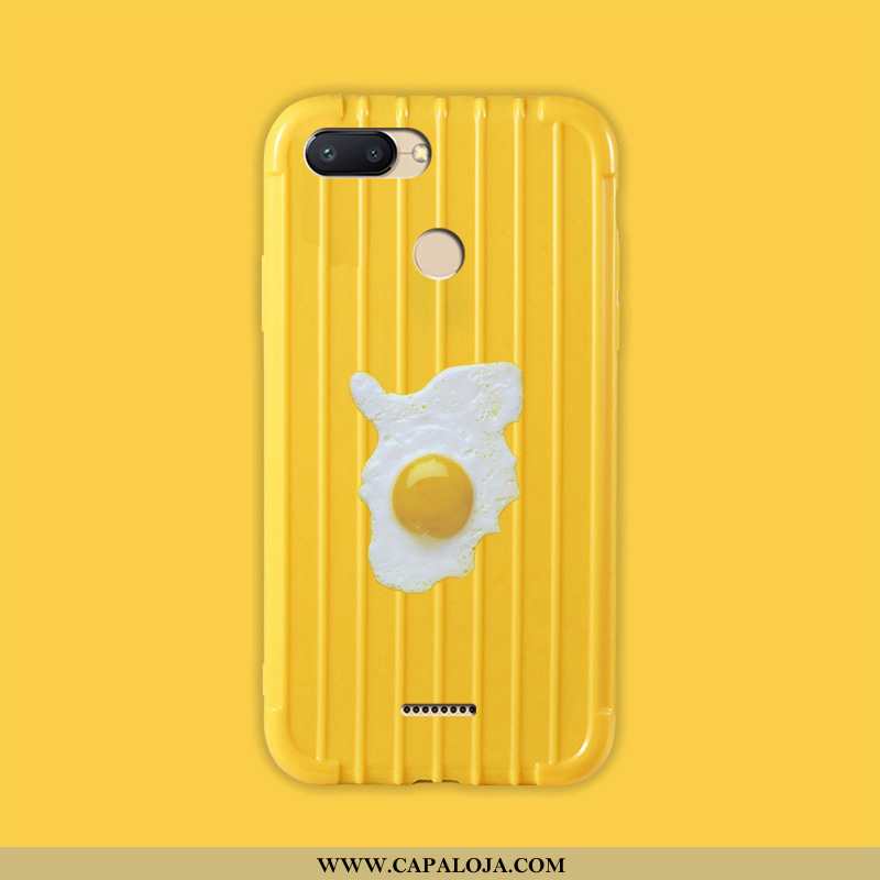 Capas Xiaomi Redmi 6 Slim Vermelha Pintado Soft Branco, Capa Xiaomi Redmi 6 Tendencia Barato