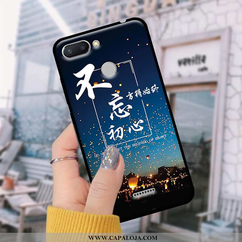 Capas Xiaomi Redmi 6 Soft Tendencia Cases Telinha Azul, Capa Xiaomi Redmi 6 Protetoras Baratas