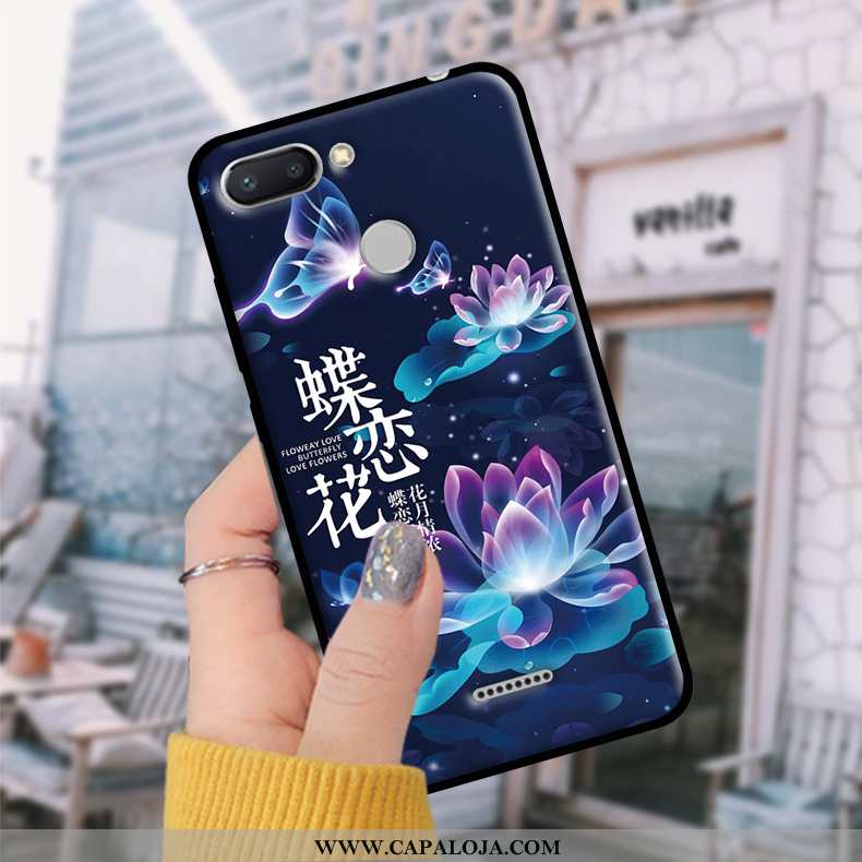 Capas Xiaomi Redmi 6 Soft Tendencia Cases Telinha Azul, Capa Xiaomi Redmi 6 Protetoras Baratas