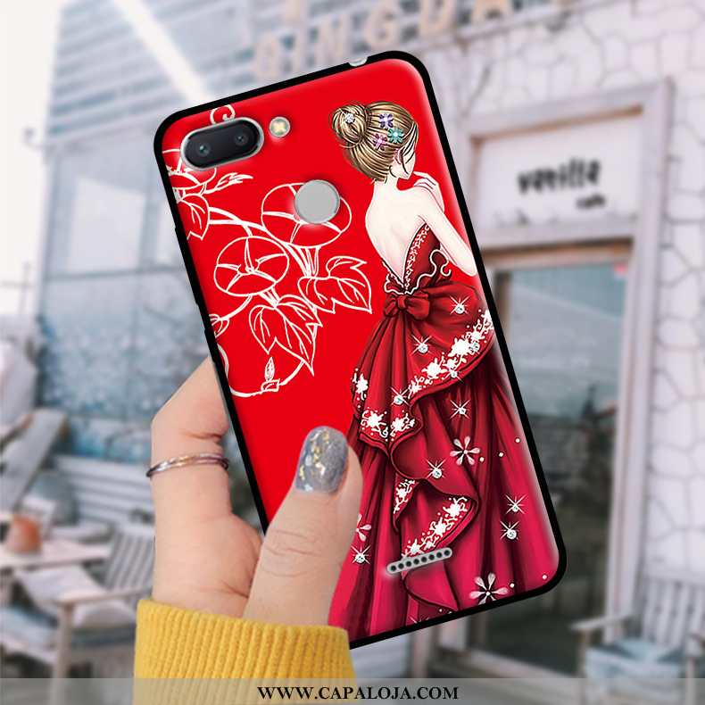 Capas Xiaomi Redmi 6 Soft Tendencia Cases Telinha Azul, Capa Xiaomi Redmi 6 Protetoras Baratas