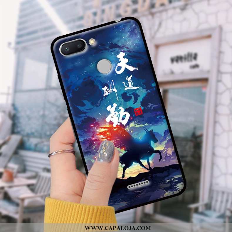 Capas Xiaomi Redmi 6 Soft Tendencia Cases Telinha Azul, Capa Xiaomi Redmi 6 Protetoras Baratas