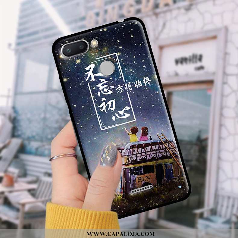 Capas Xiaomi Redmi 6 Soft Tendencia Cases Telinha Azul, Capa Xiaomi Redmi 6 Protetoras Baratas