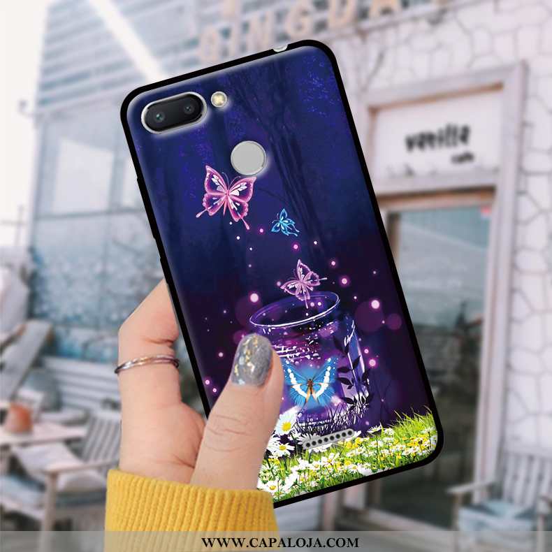 Capas Xiaomi Redmi 6 Soft Tendencia Cases Telinha Azul, Capa Xiaomi Redmi 6 Protetoras Baratas