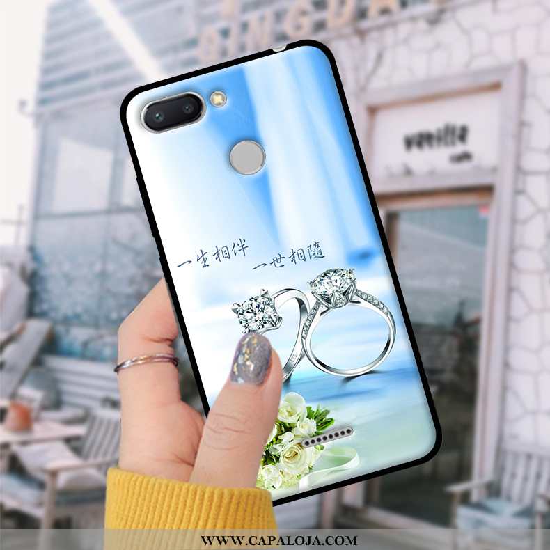 Capas Xiaomi Redmi 6 Soft Tendencia Cases Telinha Azul, Capa Xiaomi Redmi 6 Protetoras Baratas