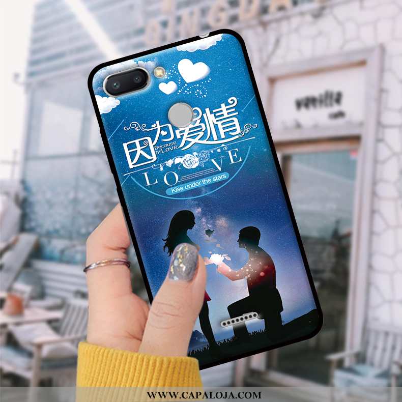 Capas Xiaomi Redmi 6 Soft Tendencia Cases Telinha Azul, Capa Xiaomi Redmi 6 Protetoras Baratas