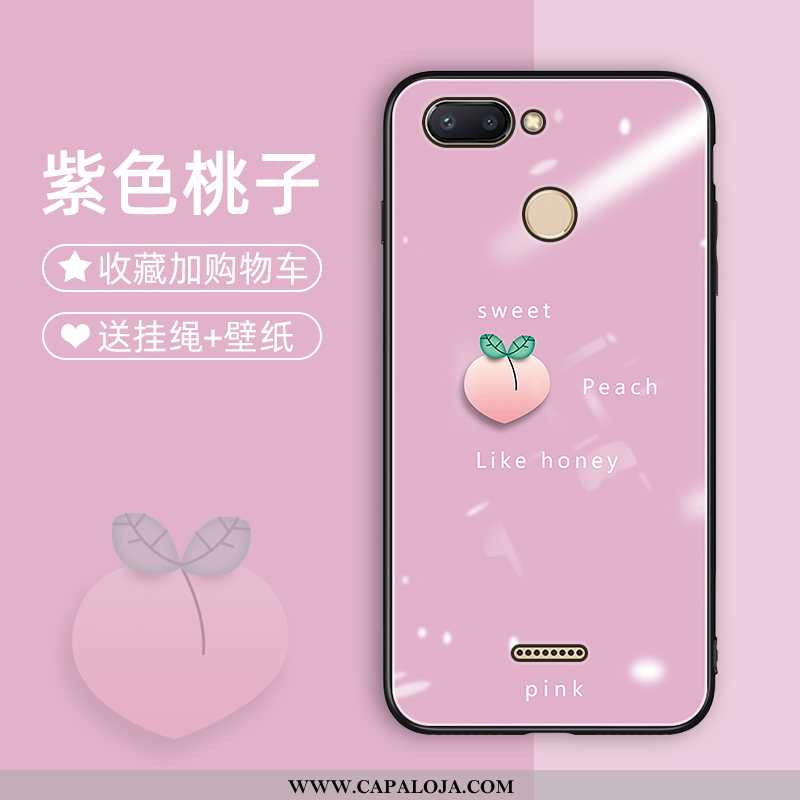 Capas Xiaomi Redmi 6 Vidro Antiqueda Telemóvel Feminino Rosa, Capa Xiaomi Redmi 6 Bonitos Venda