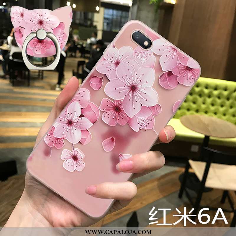 Capas Xiaomi Redmi 6a Silicone Fosco Soft Telemóvel Rosa, Capa Xiaomi Redmi 6a Estiloso Promoção