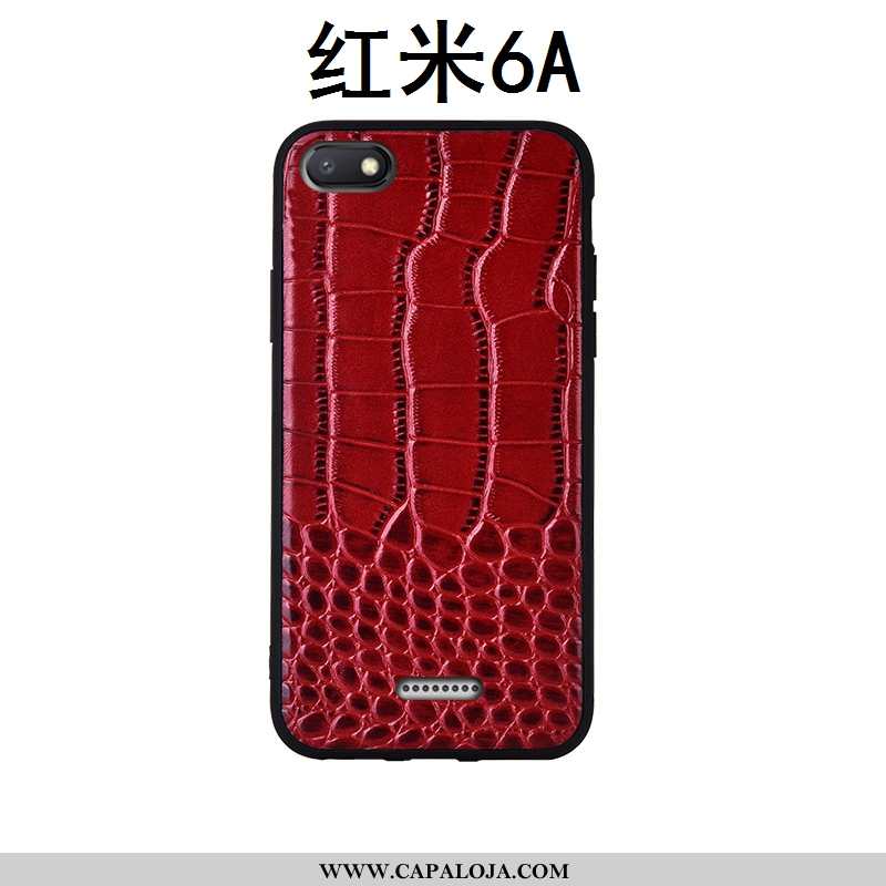 Capas Xiaomi Redmi 6a Soft Pequena Nova Couro Vermelho, Capa Xiaomi Redmi 6a Protetoras Comprar