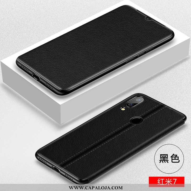 Capas Xiaomi Redmi 7 Silicone Cases Couro Feminino Castanho, Capa Xiaomi Redmi 7 Personalizada Promo