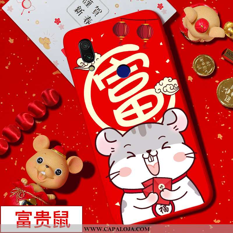 Capas Xiaomi Redmi 7 Silicone Masculino Tendencia Telemóvel Vermelho, Capa Xiaomi Redmi 7 Desenho An