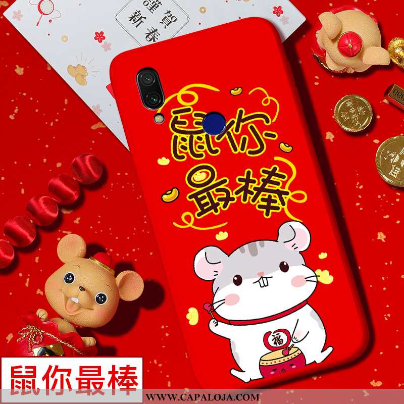 Capas Xiaomi Redmi 7 Silicone Masculino Tendencia Telemóvel Vermelho, Capa Xiaomi Redmi 7 Desenho An