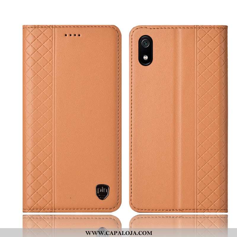 Capas Xiaomi Redmi 7a Couro Genuíno Telinha Telemóvel Primavera Vermelho, Capa Xiaomi Redmi 7a Prote