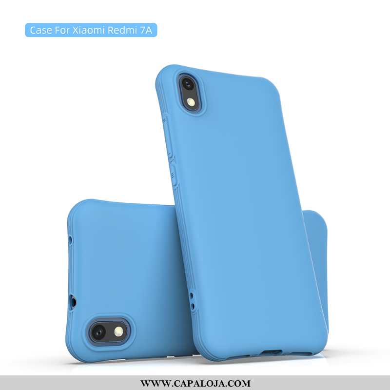 Capas Xiaomi Redmi 7a Personalizado Simples Primavera Telemóvel Azul, Capa Xiaomi Redmi 7a Soft Bara