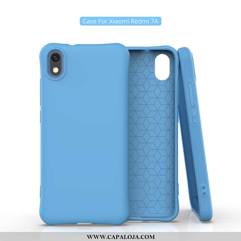 Capas Xiaomi Redmi 7a Personalizado Simples Primavera Telemóvel Azul, Capa Xiaomi Redmi 7a Soft Bara