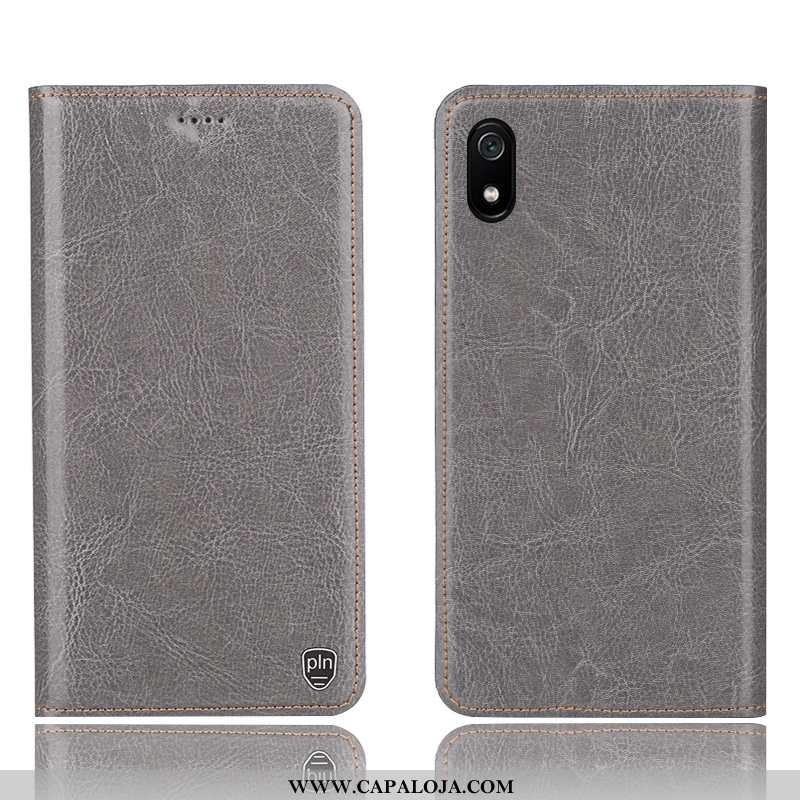 Capas Xiaomi Redmi 7a Protetoras Pequena Cinza Telemóvel, Capa Xiaomi Redmi 7a Couro Genuíno Barato