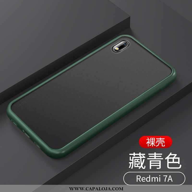 Capas Xiaomi Redmi 7a Slim Super Completa Fosco Azul Escuro, Capa Xiaomi Redmi 7a Tendencia Comprar