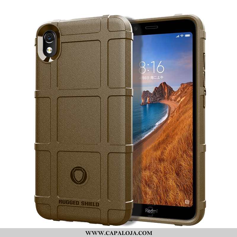 Capas Xiaomi Redmi 7a Tendencia Tampa Masculino Antiqueda Castanho, Capa Xiaomi Redmi 7a Soft Compra