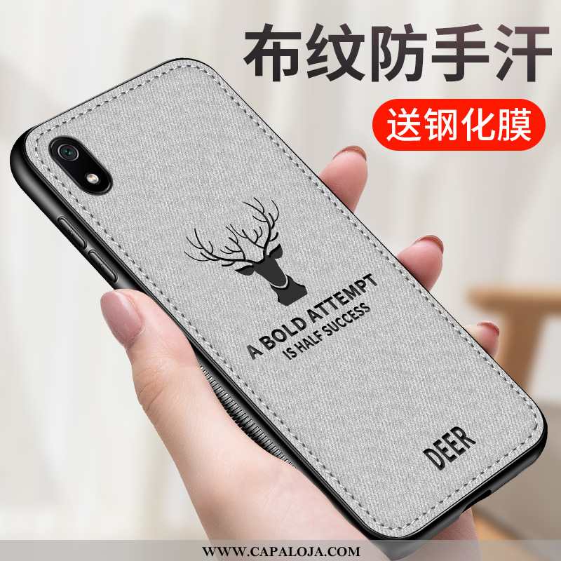 Capas Xiaomi Redmi 7a Vintage Cases Soft Silicone Cinza, Capa Xiaomi Redmi 7a Slim Baratos