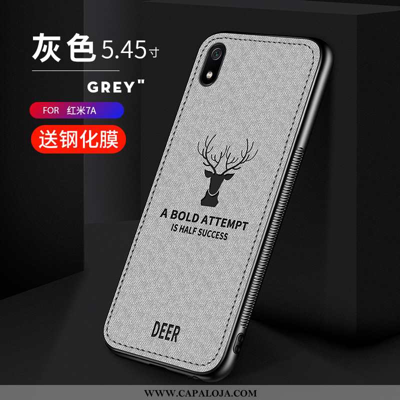 Capas Xiaomi Redmi 7a Vintage Cases Soft Silicone Cinza, Capa Xiaomi Redmi 7a Slim Baratos