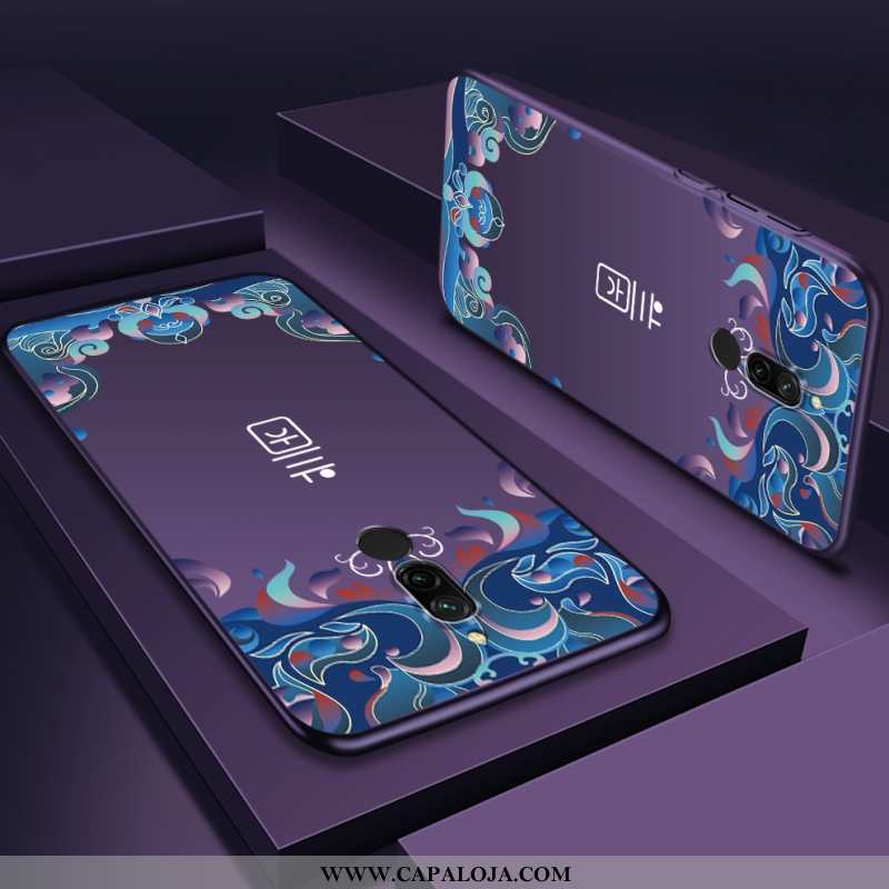 Capas Xiaomi Redmi 8 Fosco Telemóvel Vermelha Roxo, Capa Xiaomi Redmi 8 Personalizado Baratas